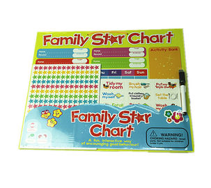 Dry Erase Fridge Magnet Chart with Chores Magnetic Reward Chart for Children with Custom Design