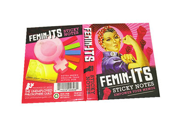 Custom Sticky Notes Die Cut Hardcover Post Its Self-adhesive Memo Pads and Color Strips for Creative and Fun Note Taking