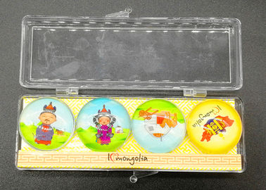 Photo Print Fridge Magnet for Custom Tourist Souvenir Gift Crystal Glass Dome Refrigerator Magnet Plastic Box Packaging Various Size
