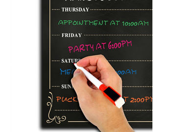 Dry Erase Chalkboard Magnetic Weekly Planner, Kitchen Fridge Magnet Calendar