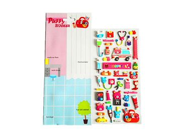 Custom 3D Puffy Stickers for Kids Cartoon Shapes EVA Foam Stickers with Removable Glue and Custom Design