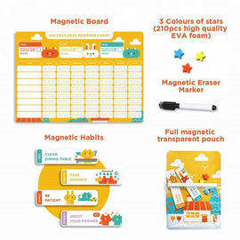 Customizable Magnetic Reward Chart for Kids Dry Erase Board with Pens and 200 Stars Personalized Size and Design