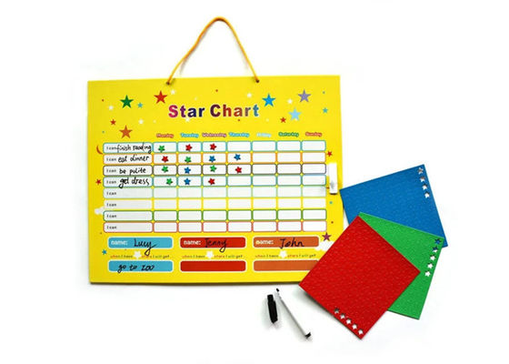 Magnetic Reward Chart Dry Erase Whiteboard with Magnetic Backing and Hanging Option for Organizing Kids Chores and Rewards