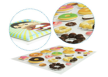 Custom Design 3mm Thickness 3D Puffy Stickers Cartoon Shapes Cute Puffy Animal Stickers