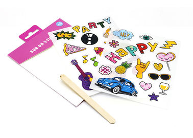 Custom Logo Stickers Dry Transfer Temporary Custom Tattoo Stickers 4 * 5.8 Cm Size For Clothes