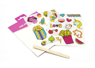 Custom Logo Stickers Dry Transfer Temporary Custom Tattoo Stickers 4 * 5.8 Cm Size For Clothes