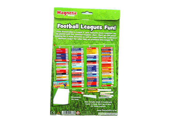 Customizable Magnetic Activity Set Including Magnetic Football Table Fridge Magnet Game Board and Activity Magnet Pieces for Interactive Play