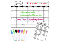 Custom Dry Erase Fridge Magnet Calendar, 12 x 16 inch Magnetic Weekly Planner