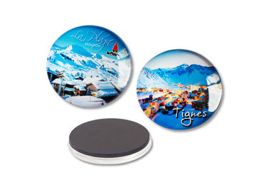 35mm Refrigerator Magnet Custom Crystal Glass Dome Tourist Souvenir Fridge Magnets