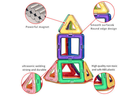 Magnetic Activity Set 40pcs Magnetic Tiles Building Blocks Educational Toys for Preschool Kids Creative Play and Geometry Learning