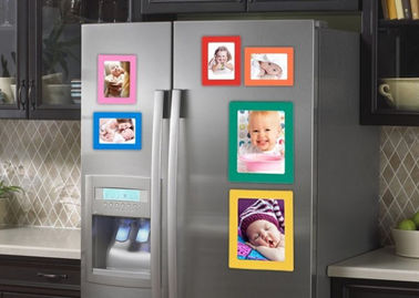 Flexible Personalized Photo Refrigerator Magnets Frame 5 Inches Rectangular Shape