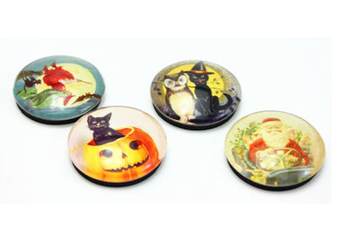 Halloween Decoration 4 Colors Offset Printing Glass Fridge Magnets Magnets For Refrigerator