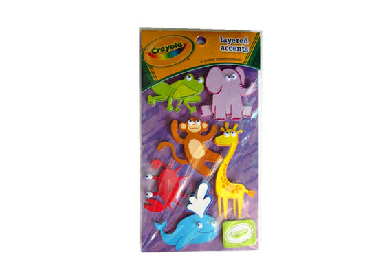 3D Embellishments - Animals Layered 12*7cm Custom Die Cut Paper Stickers cute cartoon stickers