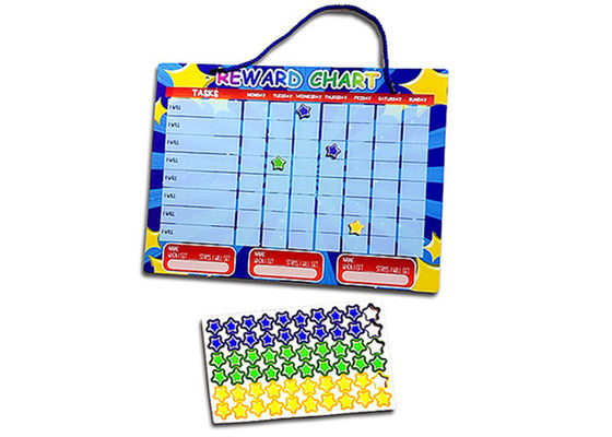 Magnetic Reward Chart Dry Erase Chore Chart for Children with Flexible Magnet and Special Dry Eraser Lamination Surface