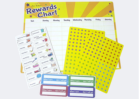 Magnetic Reward Chart Dry Erase Whiteboard with Magnetic Backing and Hanging Option for Organizing Kids Chores and Rewards