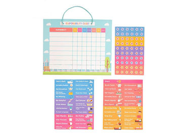 OEM CMYK Magnetic Star Chart Child Chore Reward Chart Full Color Printing