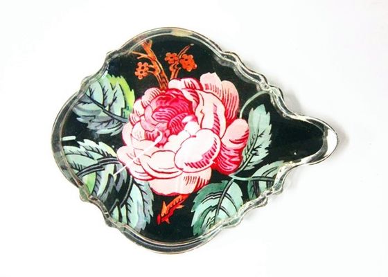 Decorative Fridge Magnet Stickers Maple Leaf Shape Glass Fridge Magnet For Refrigerator Customizable Design and Materials