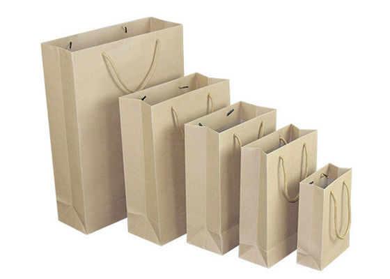Personalized Kraft Paper Shopping Bags With Handles Printed Retail Shopping Bags for DIY Crafts and Business