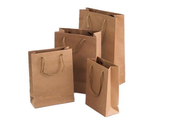 Personalized Kraft Paper Shopping Bags With Handles Printed Retail Shopping Bags for DIY Crafts and Business