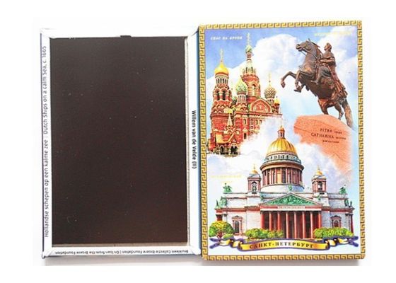 Custom Design Travel Souvenir 78 X 54mm Tinplate Refrigerator Magnet Souvenir Fridge Magnets