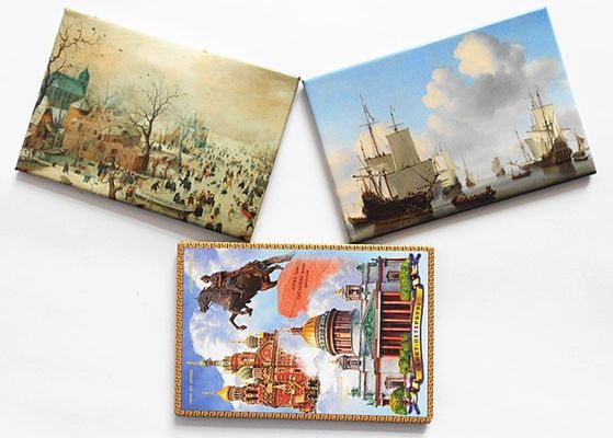 Custom Design Travel Souvenir 78 X 54mm Tinplate Refrigerator Magnet Souvenir Fridge Magnets