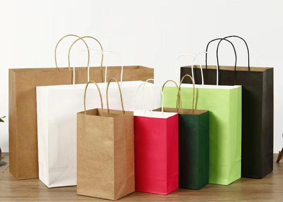 Custom Coated Paper Shopping Bags Luxury Foldable Paper Bag With Handle White Paper Shopping Bags