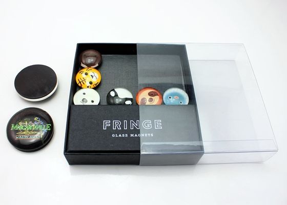 25mm 40mm 50mm Custom Photo Print Crystal Glass Dome Fridge Magnet With Gift Box Packaging