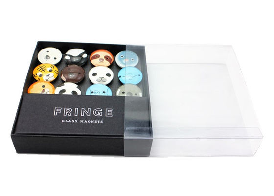 25mm 40mm 50mm Custom Photo Print Crystal Glass Dome Fridge Magnet With Gift Box Packaging