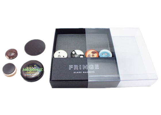 25mm 40mm 50mm Custom Photo Print Crystal Glass Dome Fridge Magnet With Gift Box Packaging