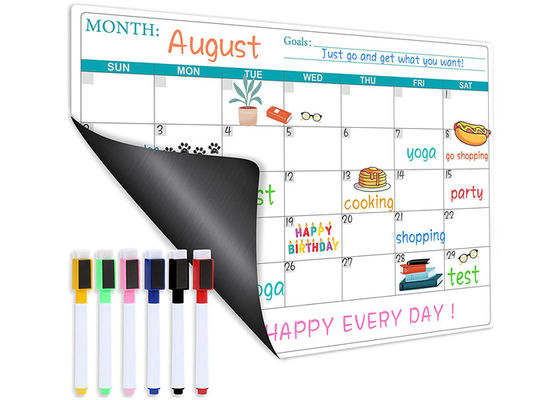 Magnetic Fridge Calendar dry erase surface monthly planner designed for refrigerator with stain resistant coating and easy wipe clean