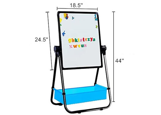 Magnetic Dry Erase Board Double Sided 360 Degree Rotating Adjustable Height Sturdy Aluminum Alloy Construction Easy to Store