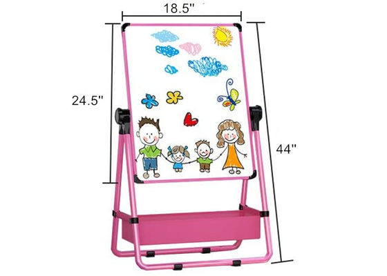 Magnetic Dry Erase Board Double Sided 360 Degree Rotating Adjustable Height Sturdy Aluminum Alloy Construction Easy to Store