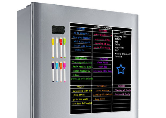 Dry Erase Chalkboard Magnetic Weekly Planner, Kitchen Fridge Magnet Calendar