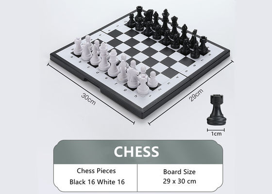 Educational Magnetic Activity Set Folding Chess Board Game with Magnetic Pieces and Portable Design for Kids and Adults