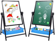 360° Rotating Magnetic Double Sided Dry Erase Board w/Chalkboard &amp; 4/8pcs Markers