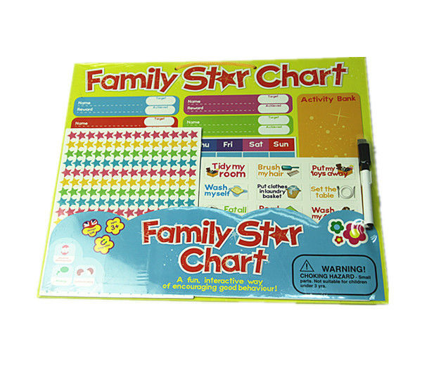 Dry Erase Fridge Magnet Chart with Chores Magnetic Reward Chart for Children with Custom Design