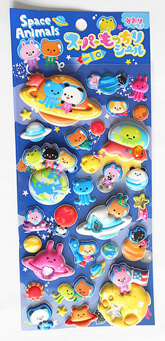 Custom Puffy Stickers Decoration PVC 3D Foam Stickers Offset Printing For Kids