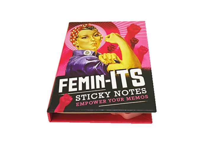 Custom Sticky Notes Die Cut Hardcover Post Its Self-adhesive Memo Pads and Color Strips for Creative and Fun Note Taking