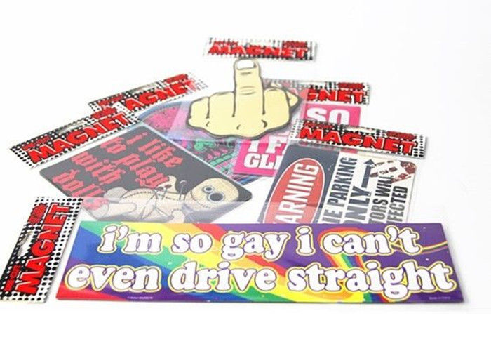 Removable Synthetic Magnetic Car Signs Fridge Magnet Car Bumper Sticker Water Resistance SGS Approved