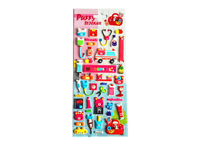 Custom 3D Puffy Stickers for Kids Cartoon Shapes EVA Foam Stickers with Removable Glue and Custom Design