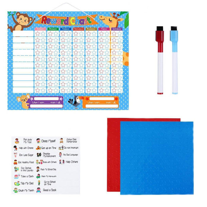 Factory directly Custom 16" X 12" Magnetic Reward Chart Dry Erase White Board  Activity Suggestions and Magnetic Backing