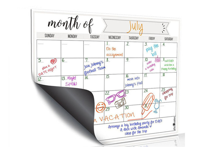 Magnetic Dry Erase Board Whiteboard Sheet 16 by 11 Inches Includes 4 Markers Perfect for Planning Notes and Grocery Lists