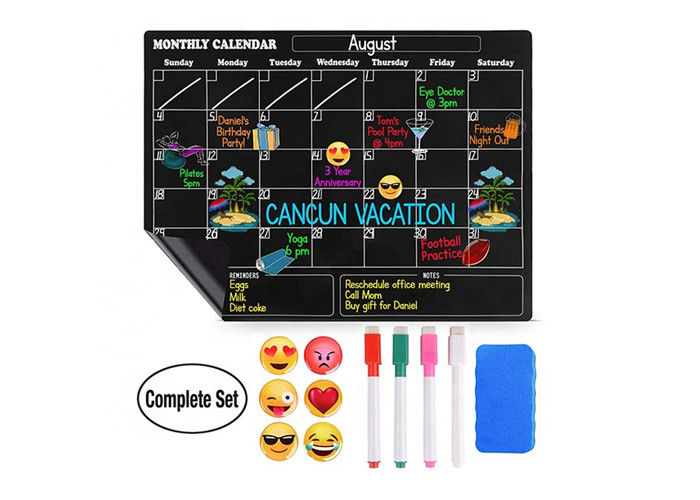 Flexiable Rubber Magnetic Dry Erase Menu Board 16x12&quot; With Bright Chalk Markers
