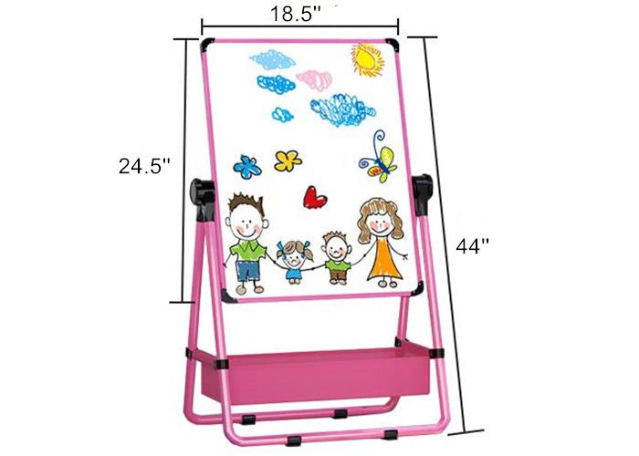 Magnetic Double-Sided Dry Erase Board with 360° Rotating Easel Stand for Kids Art Easel